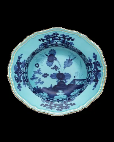 GINORI 1735 Oriente Italiano Rim Soup Plate, Iris | Thumbnail 2