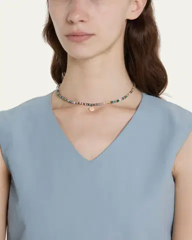 Sydney Evan 14k Evil Eye Diamond Coin Necklace | Thumbnail 2