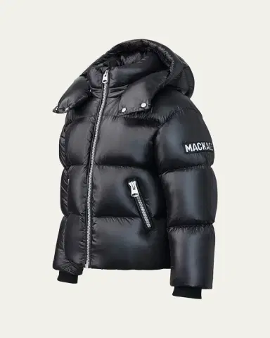 Mackage Kid's Jesse Logo Quilted Jacket, Size 2- | Thumbnail 3 Mackage Kid's Jesse Logo Quilted Jacket, Size 2- | Thumbnail 3