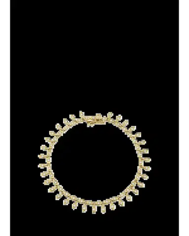 Sydney Evan 14K Yellow Gold Marquis Eye Eternity Fringe Bracelet with Diamonds | Thumbnail 2