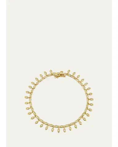 Sydney Evan 14K Yellow Gold Marquis Eye Eternity Fringe Bracelet with Diamonds | Thumbnail 1