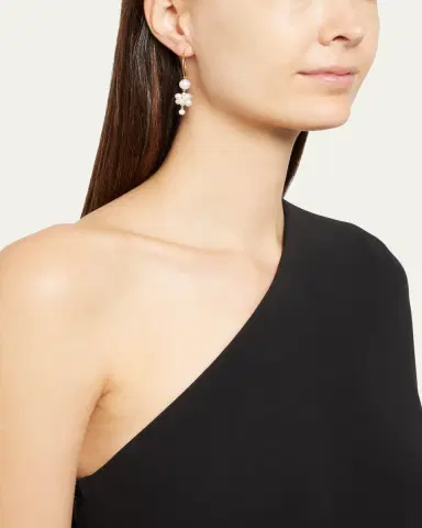 Sophie Bille Brahe Botticelli Hoop Earring With Pearls, Single | Thumbnail 2