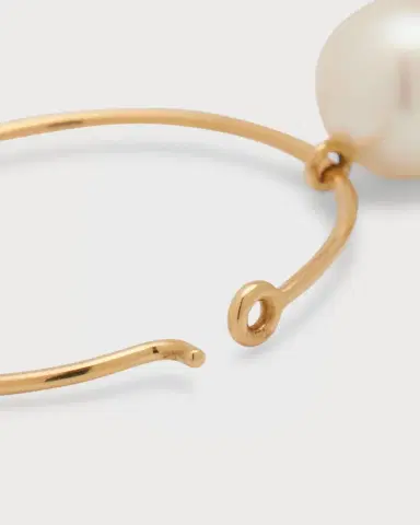 Sophie Bille Brahe Botticelli Hoop Earring With Pearls, Single | Thumbnail 7