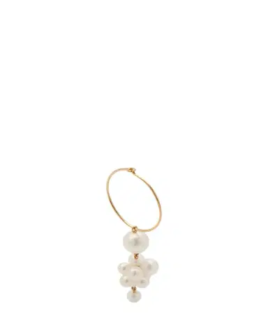 Sophie Bille Brahe Botticelli Hoop Earring With Pearls, Single | Thumbnail 1