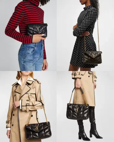 Saint Laurent Lou Puffer Small YSL Shoulder Bag in Quilted Leather | Thumbnail 6