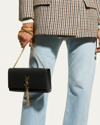 Saint Laurent Kate Medium Tassel YSL Wallet on Chain in Grained Leather | Thumbnail 5 Saint Laurent Kate Medium Tassel YSL Wallet on Chain in Grained Leather | Thumbnail 5