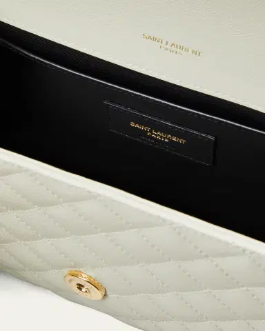 Saint Laurent Envelope Triquilt Medium YSL Shoulder Bag in Grained Leather | Thumbnail 4 Saint Laurent Envelope Triquilt Medium YSL Shoulder Bag in Grained Leather | Thumbnail 4