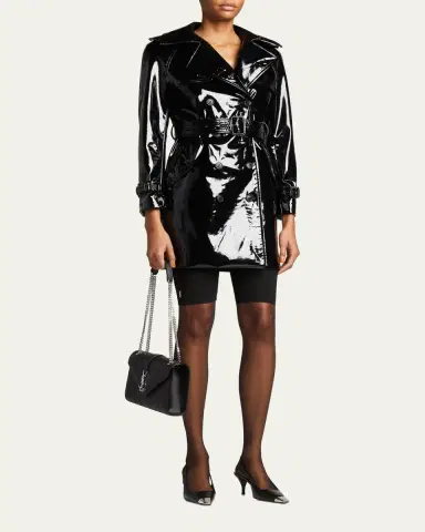 Saint Laurent Envelope Triquilt Medium YSL Shoulder Bag in Grained Leather | Thumbnail 5 Saint Laurent Envelope Triquilt Medium YSL Shoulder Bag in Grained Leather | Thumbnail 5
