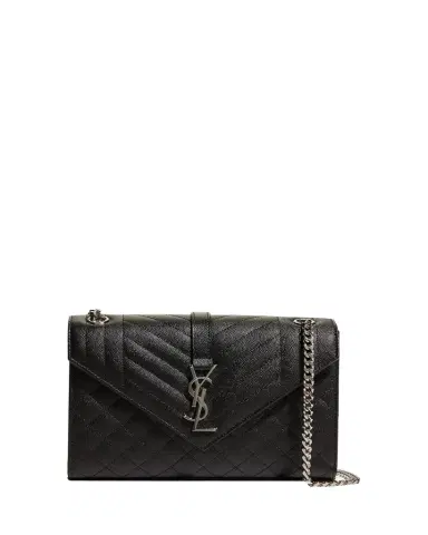 Saint Laurent Envelope Triquilt Medium YSL Shoulder Bag in Grained Leather | Thumbnail 1 Saint Laurent Envelope Triquilt Medium YSL Shoulder Bag in Grained Leather | Thumbnail 1