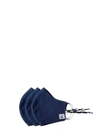 Joanna Czech Skincare Reusable Protective Face Mask Coverings, Set of 3 - Navy | Thumbnail 1 Joanna Czech Skincare Reusable Protective Face Mask Coverings, Set of 3 - Navy | Thumbnail 1