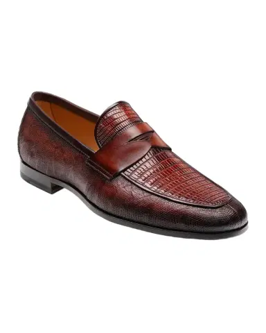 Magnanni Men's Vincente Lizard Penny Loafers | Thumbnail 1 Magnanni Men's Vincente Lizard Penny Loafers | Thumbnail 1