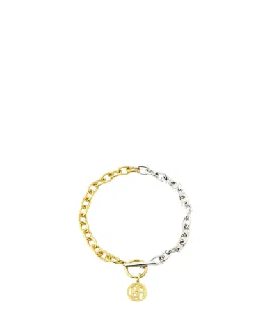 ben-amun Two-Tone Link Necklace with Logo, 16"L | Thumbnail 1