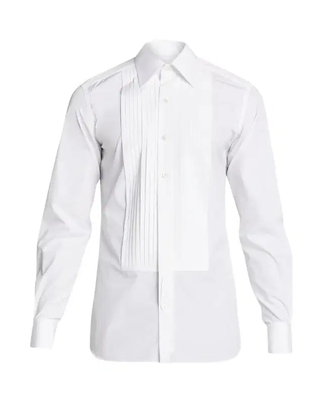 TOM FORD Men 's Plisse Plastron Tuxedo Shirt