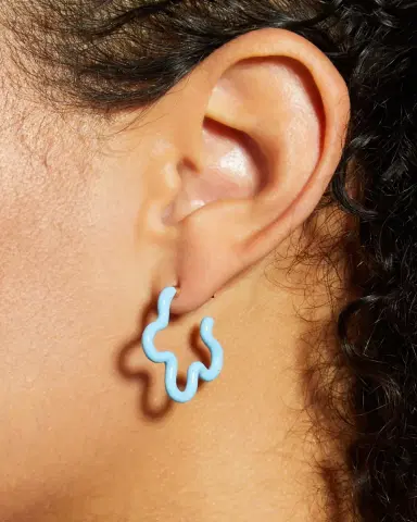 Bea Bongiasca Two-Tone Asymmetrical Flower Earrings With Enamel | Thumbnail 2