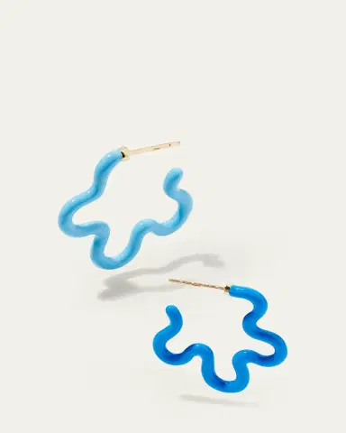 Bea Bongiasca Two-Tone Asymmetrical Flower Earrings With Enamel | Thumbnail 3