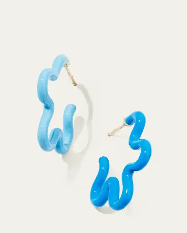 Bea Bongiasca Two-Tone Asymmetrical Flower Earrings With Enamel | Thumbnail 4