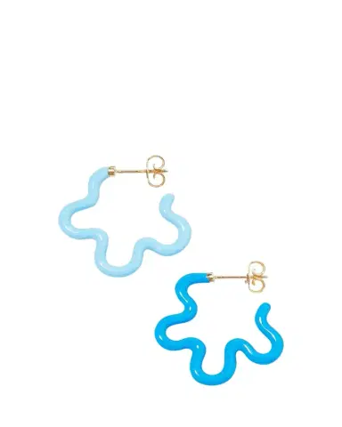 Bea Bongiasca Two-Tone Asymmetrical Flower Earrings With Enamel | Thumbnail 1