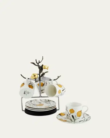 Michael Aram Pomegranate Demitasse Set with Stand | Thumbnail 5 Michael Aram Pomegranate Demitasse Set with Stand | Thumbnail 5