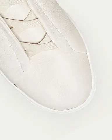 Zegna Men's Triple Stitch Deerskin Leather Sneakers | Thumbnail 5
