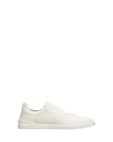 Zegna Men's Triple Stitch Deerskin Leather Sneakers | Thumbnail 1