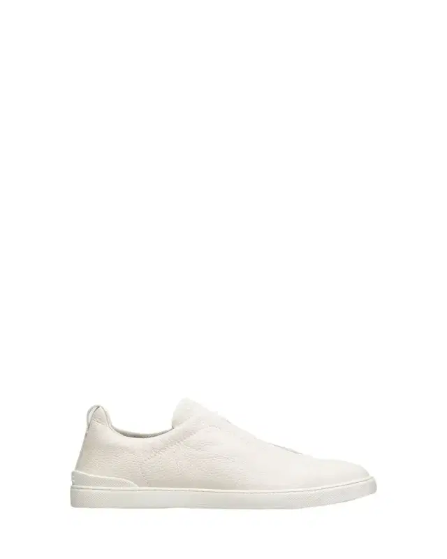 ZEGNA Men's Triple Stitch Deerskin Leather Sneakers
