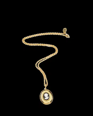 ben-amun Cameo Lock Pendant Necklace | Thumbnail 2