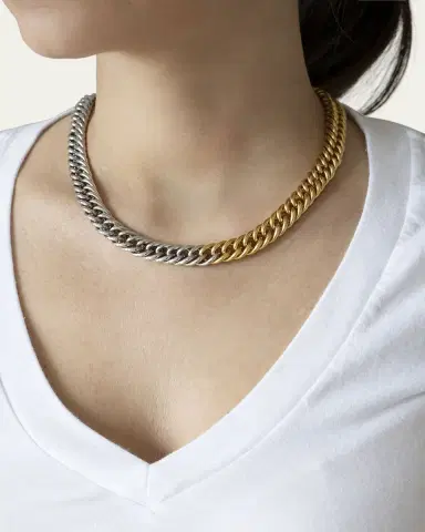 ben-amun Vintage-Inspired Two-Tone Necklace | Thumbnail 2