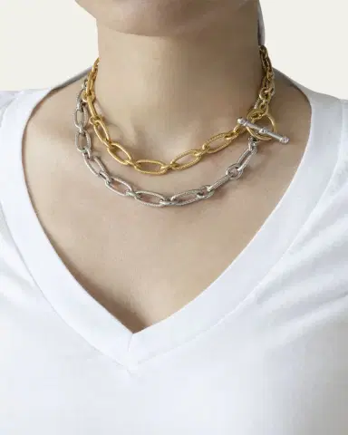 ben-amun Long Two-Tone Textured Necklace | Thumbnail 3 ben-amun Long Two-Tone Textured Necklace | Thumbnail 3