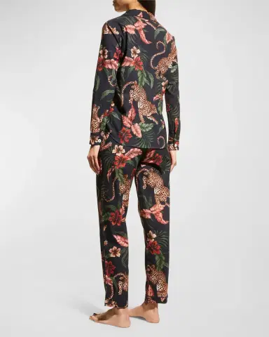 Desmond & Dempsey Soleia Cotton Long Pajama Set | Thumbnail 3
