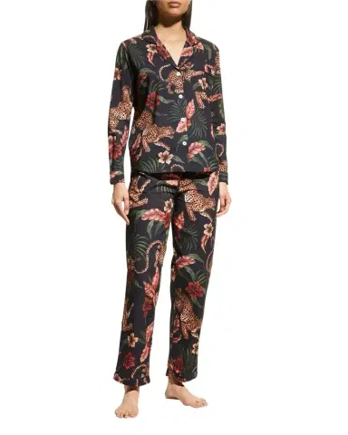 Desmond & Dempsey Soleia Cotton Long Pajama Set | Thumbnail 1