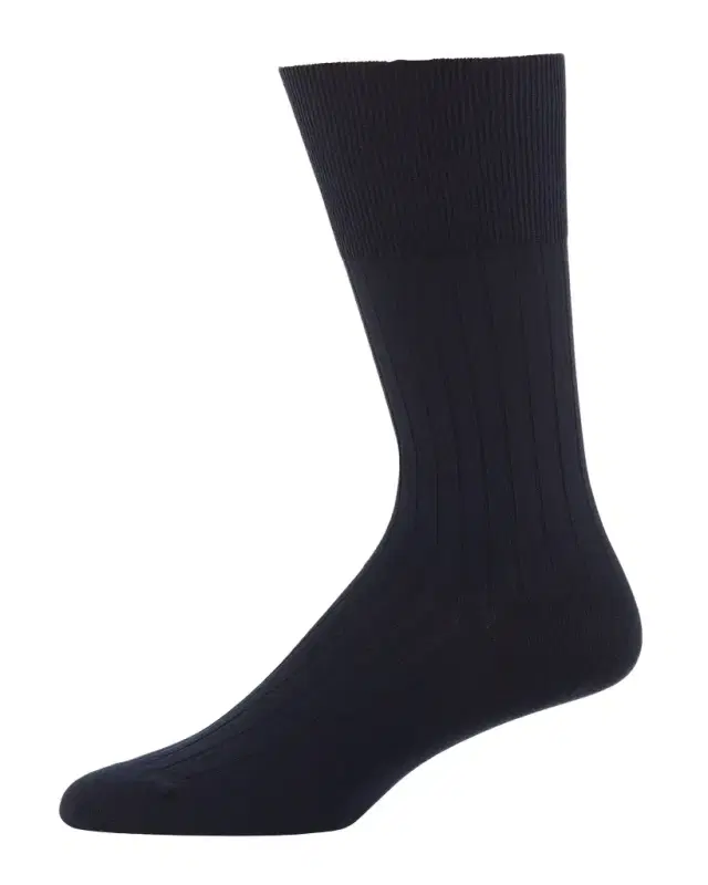 Rib-Knit Cotton Socks