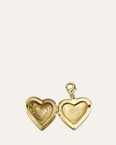 ben-amun Heart Locket Charm w/ Floral Detail | Thumbnail 2