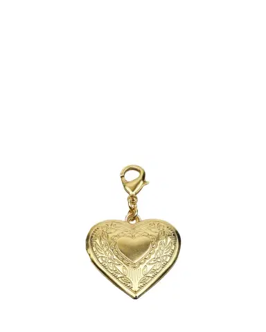 ben-amun Heart Locket Charm w/ Floral Detail | Thumbnail 1