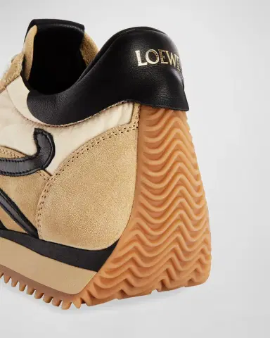 Loewe Flow Runner Suede and Leather Sneakers | Thumbnail 3