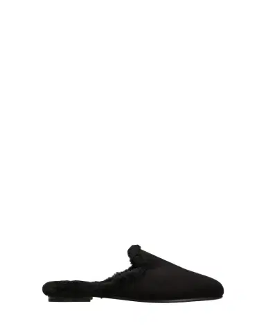 Manolo Blahnik Mariamu Suede Shearling Slipper Mules | Thumbnail 1 Manolo Blahnik Mariamu Suede Shearling Slipper Mules | Thumbnail 1