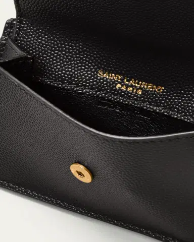 Saint Laurent YSL Monogram Flap Card Case in Grained Leather | Thumbnail 4 Saint Laurent YSL Monogram Flap Card Case in Grained Leather | Thumbnail 4