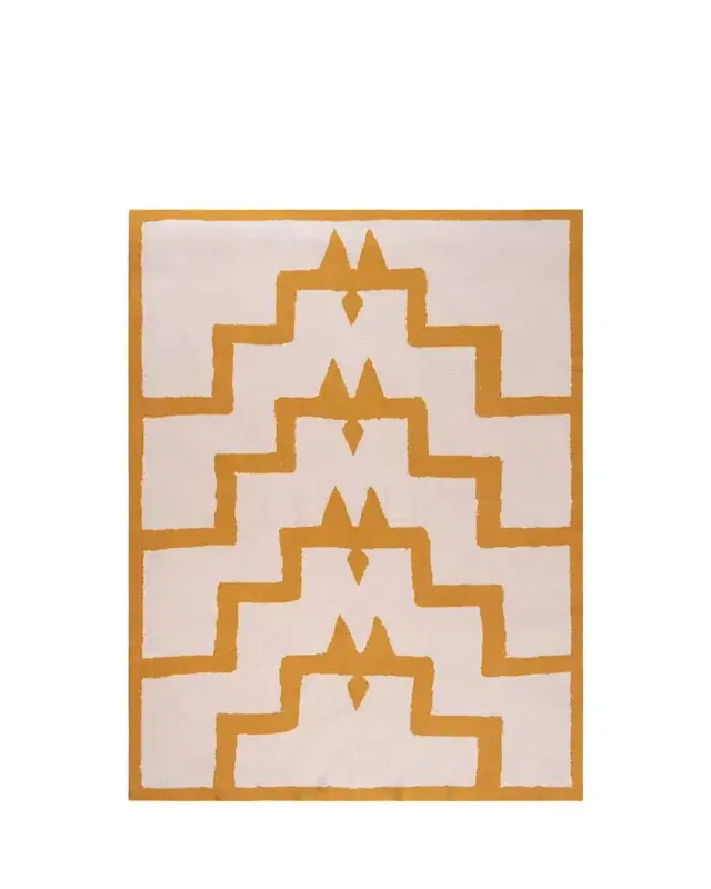 Saved NY Bodrum Sea Salt and Mustard Blanket, 51" x 71"