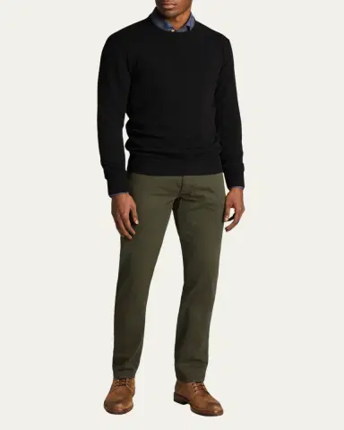 Bergdorf Goodman Men's Solid Cashmere Crewneck Sweater | Thumbnail 11