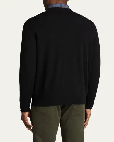 Bergdorf Goodman Men's Solid Cashmere Crewneck Sweater | Thumbnail 12