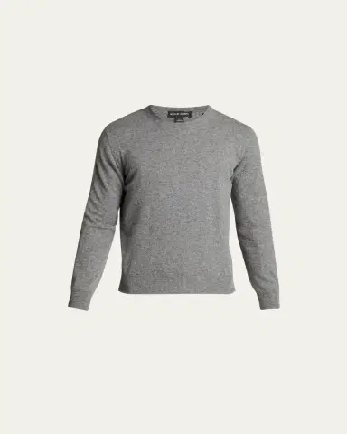 Bergdorf Goodman Men's Solid Cashmere Crewneck Sweater | Thumbnail 15