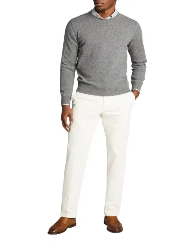 Men's Solid Cashmere Crewneck Sweater