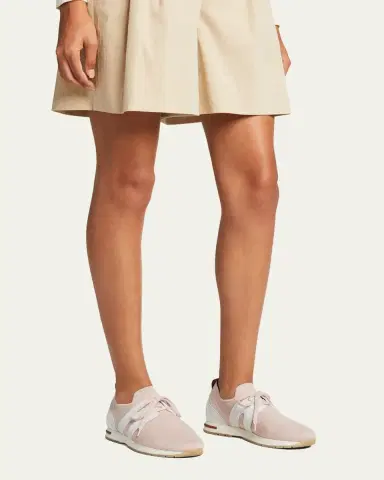 Loro Piana Knit Lace-Up Runner Sneakers | Thumbnail 14