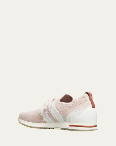 Loro Piana Knit Lace-Up Runner Sneakers | Thumbnail 16