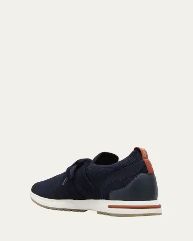 Loro Piana Knit Lace-Up Runner Sneakers | Thumbnail 8