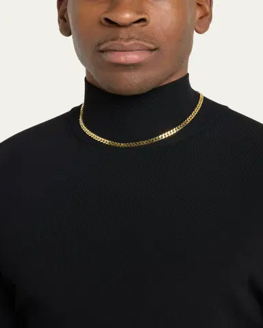 Bergdorf Goodman Men's 14K Yellow Gold Large Cuban Chain Necklace, 18"L | Thumbnail 2