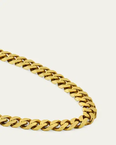 Bergdorf Goodman Men's 14K Yellow Gold Large Cuban Chain Necklace, 18"L | Thumbnail 3
