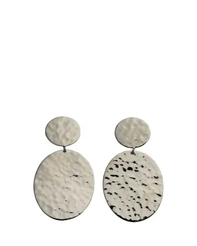 Ippolita Crinkle Hammered Oval Snowman Earrings in Sterling Silver | Thumbnail 1 Ippolita Crinkle Hammered Oval Snowman Earrings in Sterling Silver | Thumbnail 1