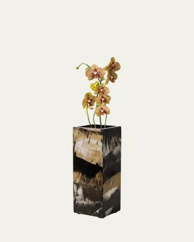 Ladorada Horn Veneer 16" Square Vase | Thumbnail 2