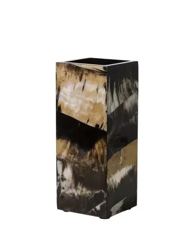 Ladorada Horn Veneer 16" Square Vase | Thumbnail 1