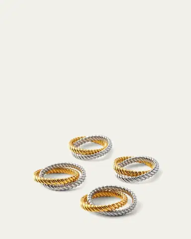 L'Objet Deco Twist Napkin Rings Jewels, Set of 4 | Thumbnail 2